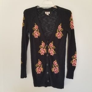 MUDD Black Flowery Sweater